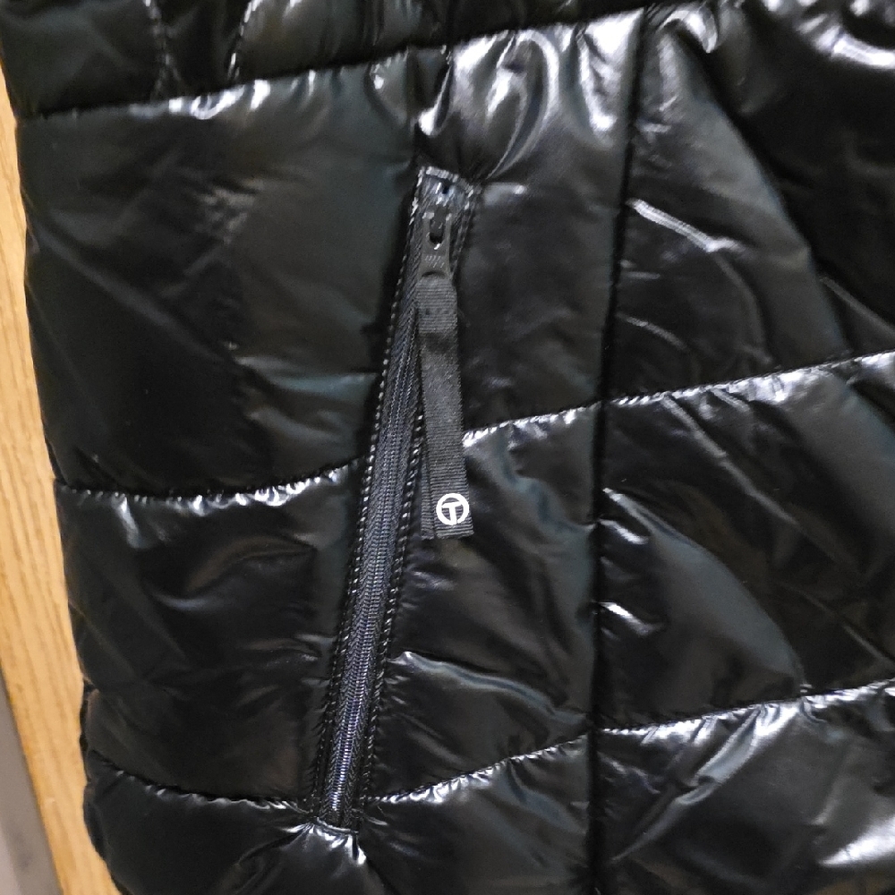 Talbots Shiny Black Quilted Vest - Picture 7 of 11